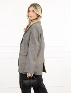 Julea strass blazer taupe