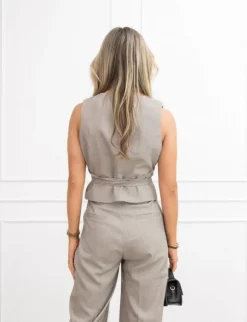 Juley gilet taupe