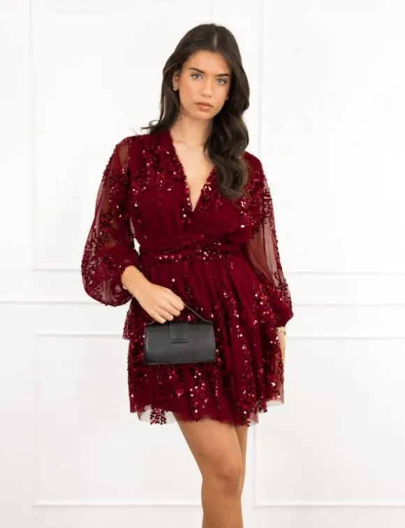 Jutta jurk bordeaux
