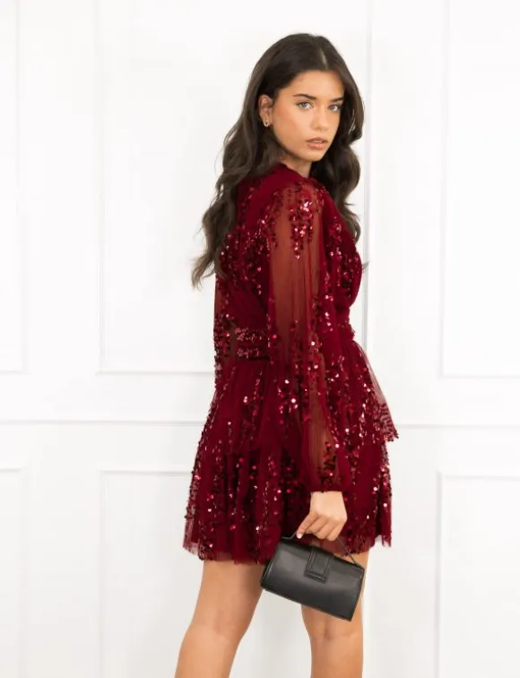 Jutta jurk bordeaux