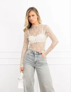 Kady kanten body beige