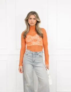 Kady kanten body oranje