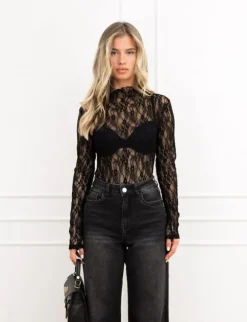 Kady kanten body zwart
