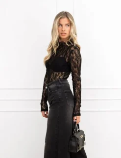 Kady kanten body zwart