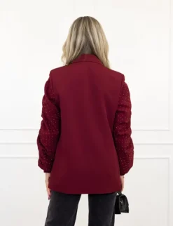 Kayla strass blazer bordeaux