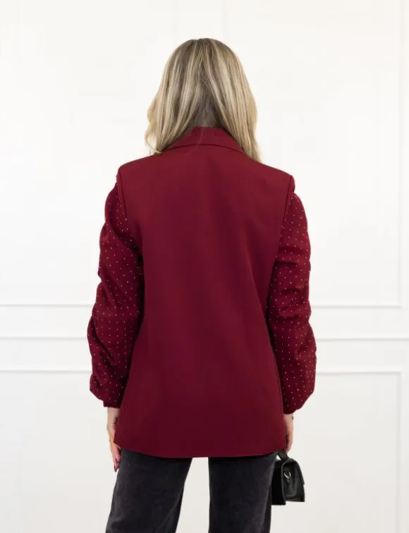 Kayla strass blazer bordeaux