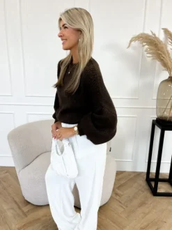 Kiki trui donker bruin