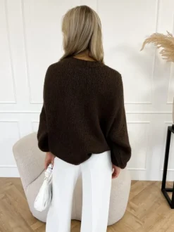Kiki trui donker bruin