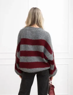 Kiki trui grijs/rood