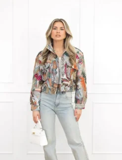 Larissa bomber jack print