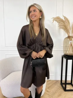 Lena jurk bruin
