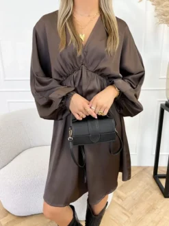 Lena jurk bruin