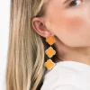 Lesley oorbellen goud oranje