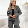Liane strass blazer grijs