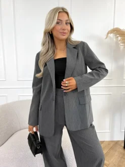 Liane strass blazer grijs