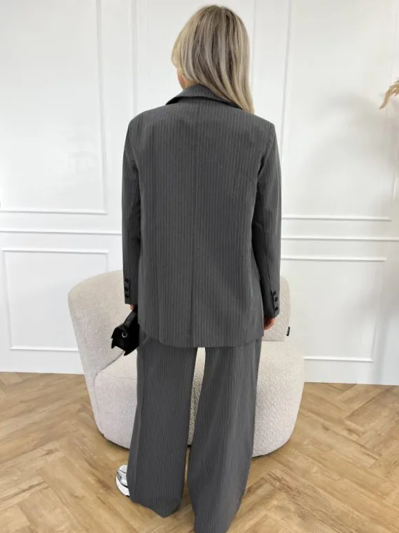 Liane strass blazer grijs