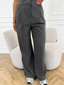 Liane strass pantalon grijs