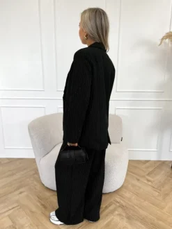 Liane strass pantalon zwart
