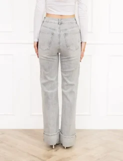 Liene wide leg jeans grijs