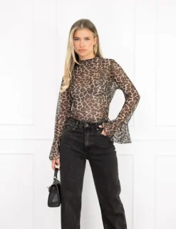 Loiza mesh top panter