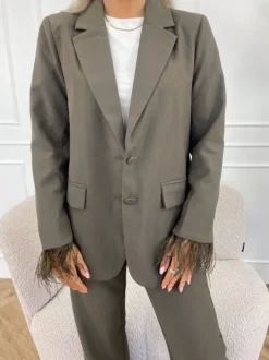Lona blazer donker groen