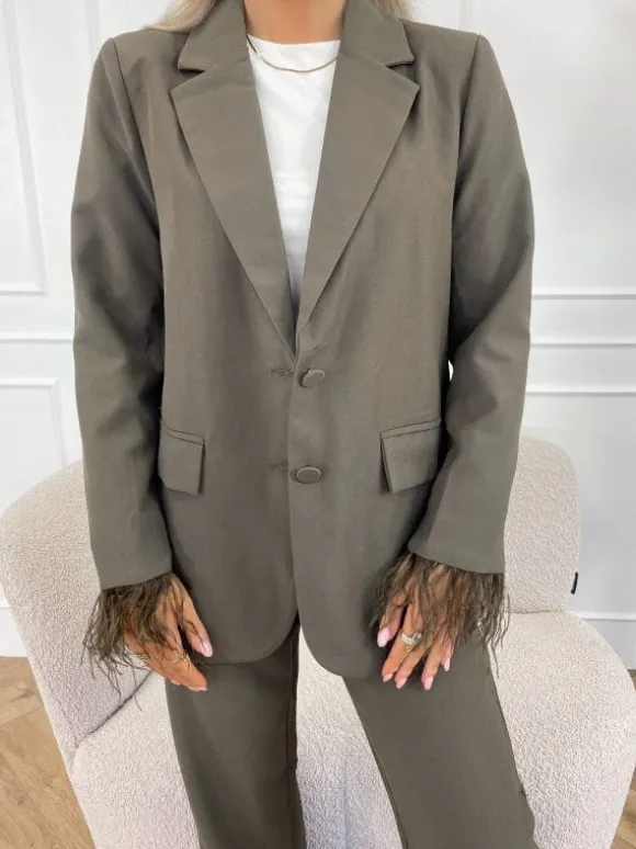 Lona blazer donker groen