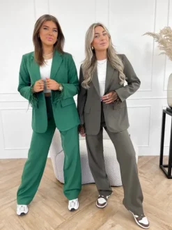 Lona blazer donker groen