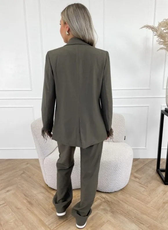 Lona blazer donker groen