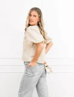 Lua panter top beige