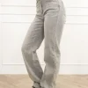 Lynn wide leg jeans mid rise licht grijs