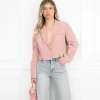 Maan cropped blazer roze
