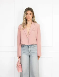 Maan cropped blazer roze