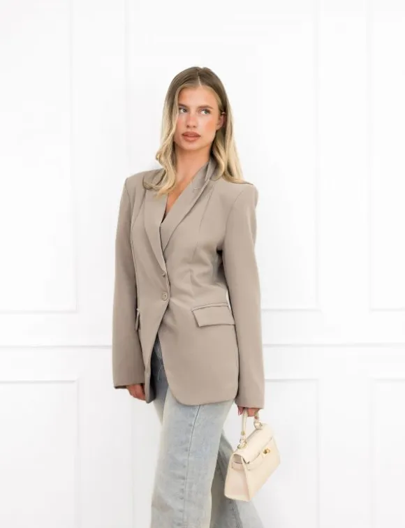 Macy blazer taupe