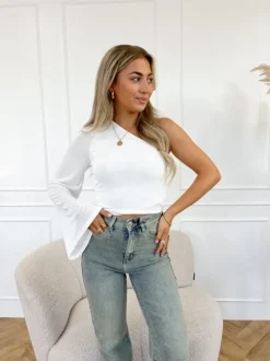 Maily one shoulder top wit