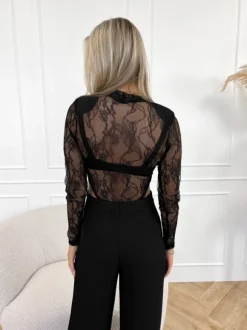 Mare kanten body zwart