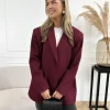 Marie strass blazer bordeaux