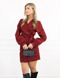 Marly jurk bordeaux rood