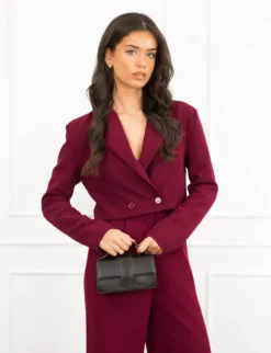 Mayra cropped blazer bordeaux