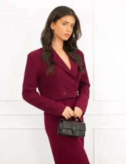 Mayra cropped blazer bordeaux