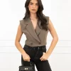Mayra gilet bruin