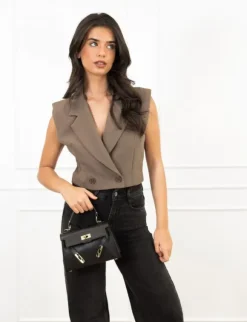 Mayra gilet bruin
