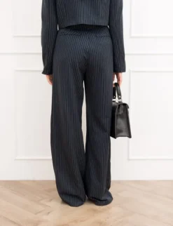 Mayra pantalon gestreept donker blauw