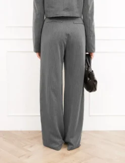 Mayra pantalon gestreept grijs