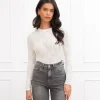 Melina top off white