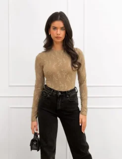 Melina top taupe