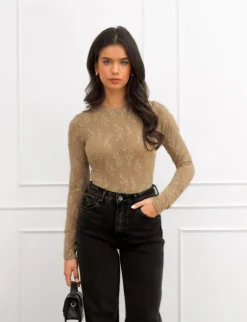 Melina top taupe