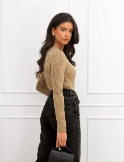 Melina top taupe