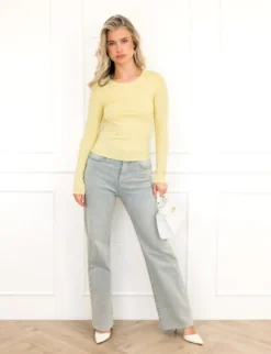 Merle basic top geel