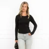 Merle basic top zwart