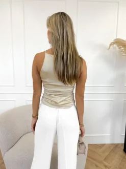 Mexie top champagne